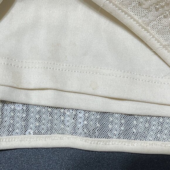 The Native One Cowl Neck Mini Dress Cream Sequin S Small Stretch - Picture 5 of 10